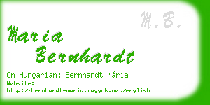 maria bernhardt business card